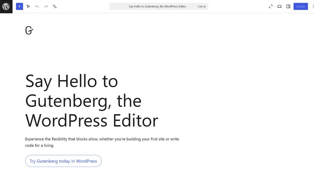 gutenberg wordpress block editor