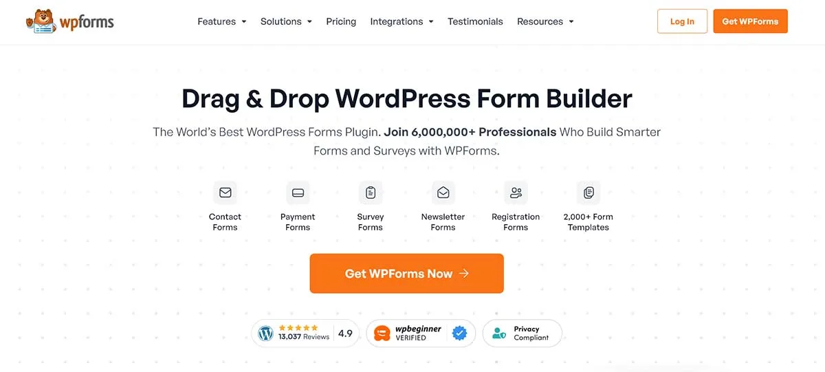 wpforms form plugin for wordpress